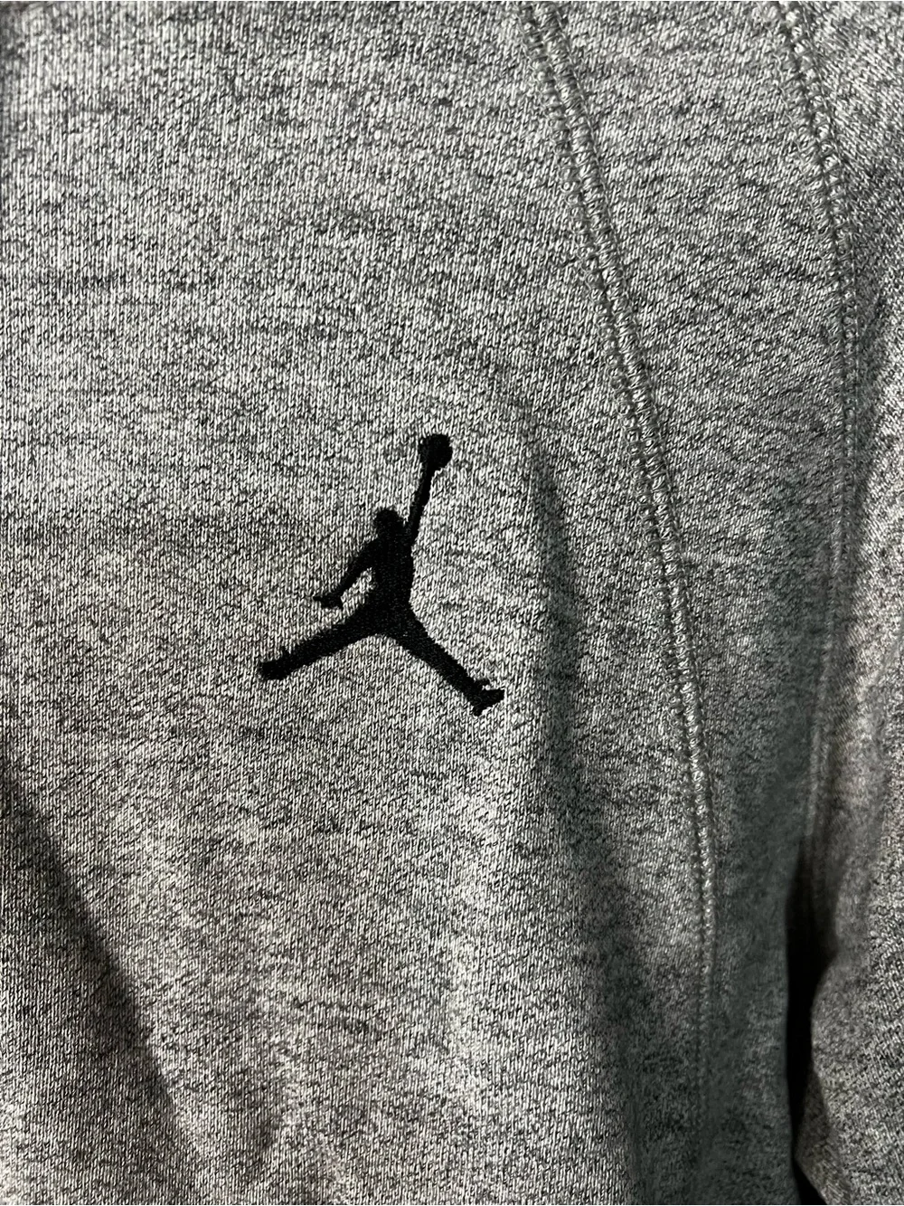 Jordan Air Men’s Wings Fleece Gray Full Zip Athleisure Hoodie Sweater